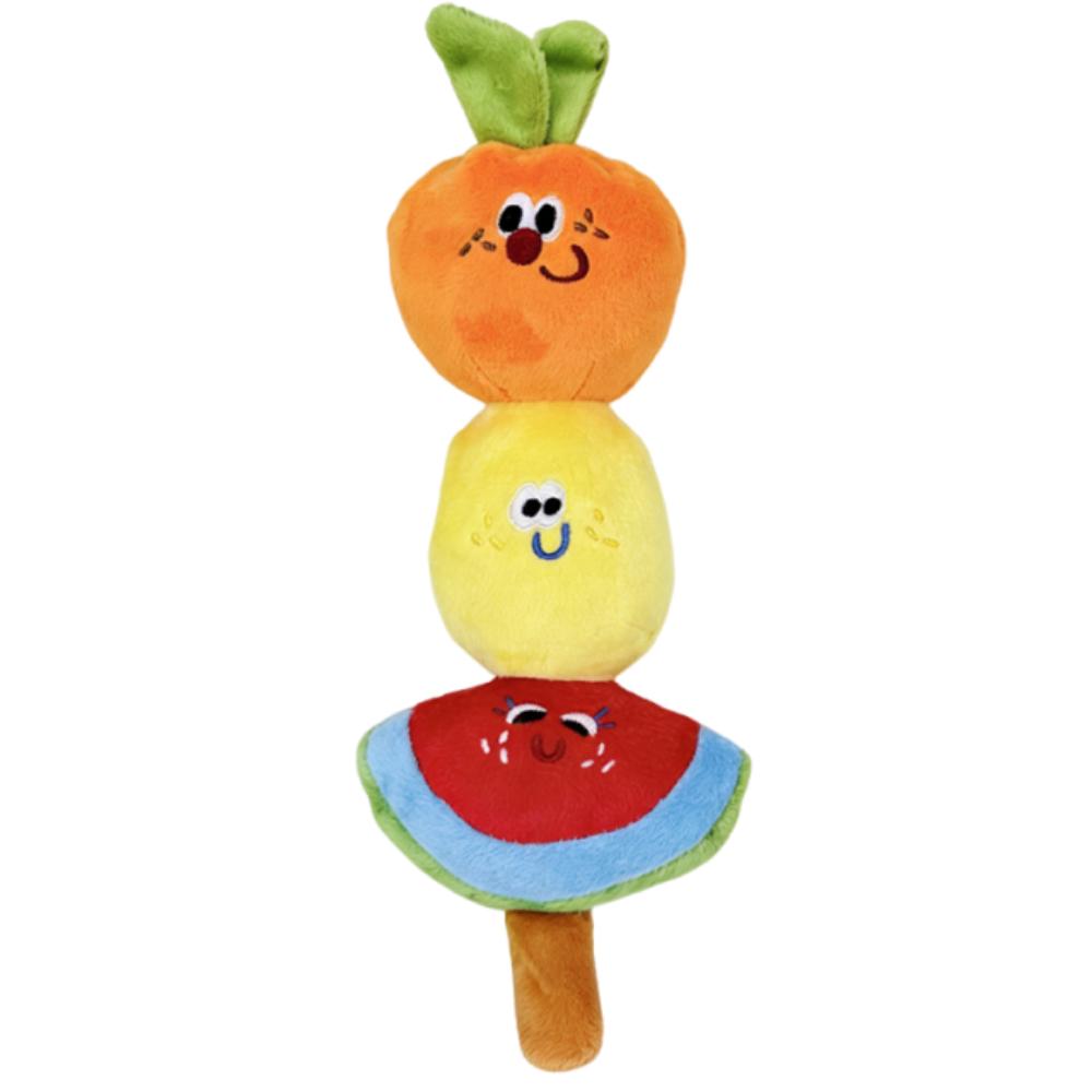 Creative Squeaky Dog Toy Cartoon Pet Chew Plush Toy Cute Plush Tanghulu Sound Toy  Puppy Pet Toy