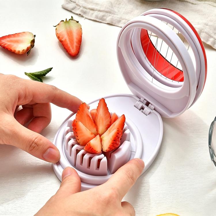 

LsCook 3-in-1 Kitchen Egg Slicer for Strawberry, Mushroom, Bananas , and Other Soft Fruit Red червоний