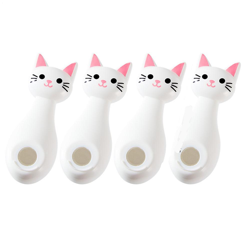 Practical Cute Cat Magnetic Hook Strong Adhesive No Drill Remote Control Router Organizer Wall Mounted Seamless Storage Hanger