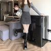 Chic High-Waist A-Line Skirt: Autumn/Winter Silk-Blend, Anti-Exposure, Hip-Hugging