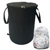 Outdoor Waste Bag Camping Trash Can 37L Portable Collapsibles Garbage Bin Household Large Dirty Clothes Basket Bag with Zipper