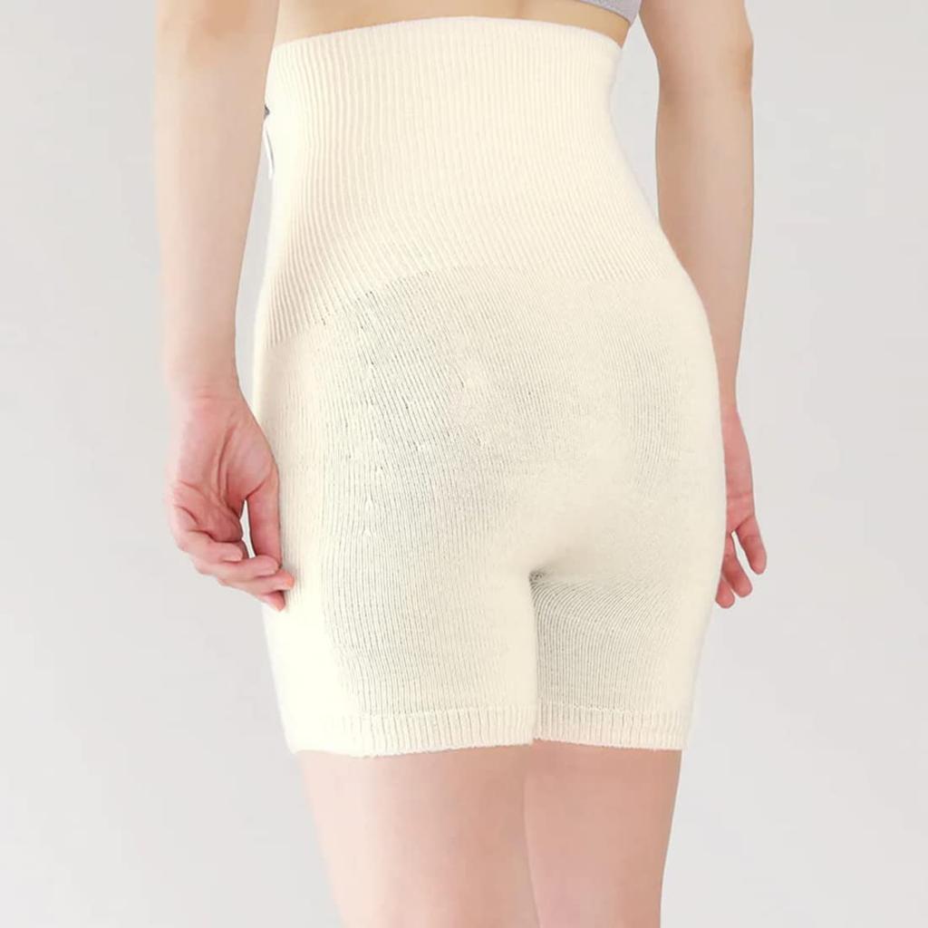 Kurashikinu Harapan Short Belly Warmer Pants for Made with Natural Silk and Wool Suitable for Sensitive and Dry Warms and Prevents Made in Women,