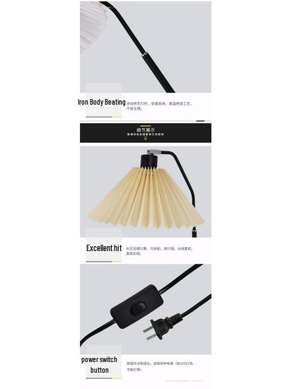 Nordic Signature Pleated Floor & Table Lamp - Bedroom & Living Room Atmosphere