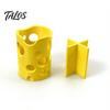 Talos 3D Printed Cheese Pen Holder, Large Capacity Desktop Organizer with Smooth Edges And Removable Dividers, Stationery Storage Box for Pens Pencils