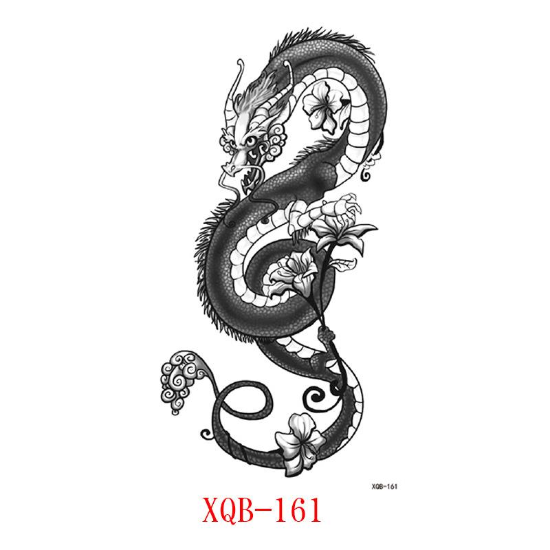 

Small Full Arm Tattoo Stickers, Flower Letters, Animal Tattoo Stickers, Black Stickers Tattoo 114*210mm