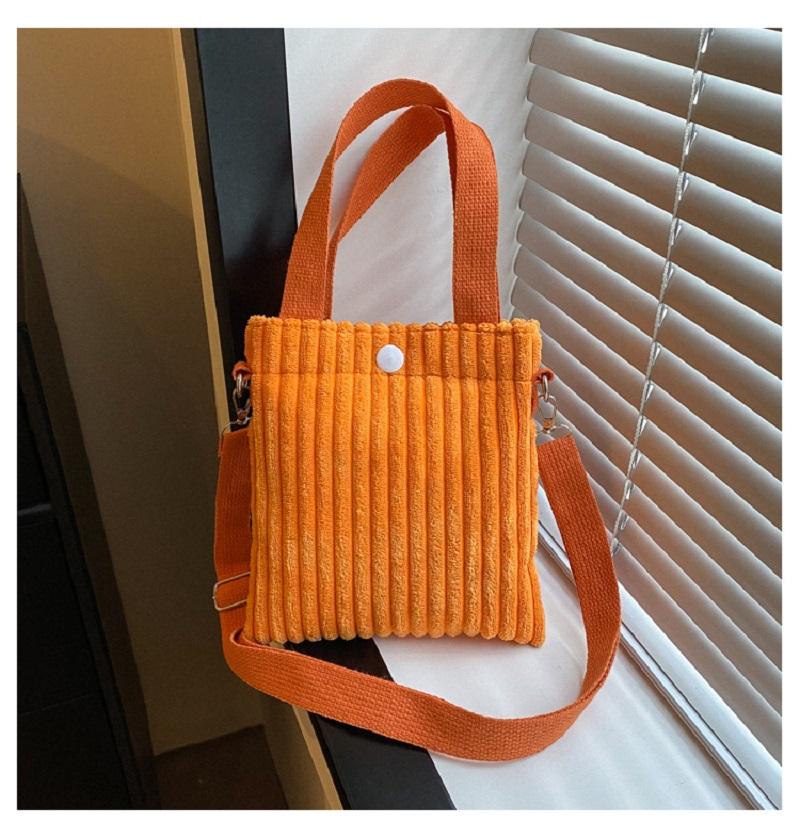 

МОДА Модна смугаста сумка через плече в корейському стилі Полотняна сумка на слінгу Маленька квадратна сумочка через плече великої місткості Повсякденна проста жіноча сумка помаранчевий