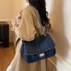 Vintage Denim Umhängetasche Damen Große Kapazität Kette Crossbody-Tasche