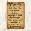 1pc Vintage Metal Tin Sign Familie Ist Wie Ein Baum German Quote Wall Decor 12x8 Inch Retro Plaque
