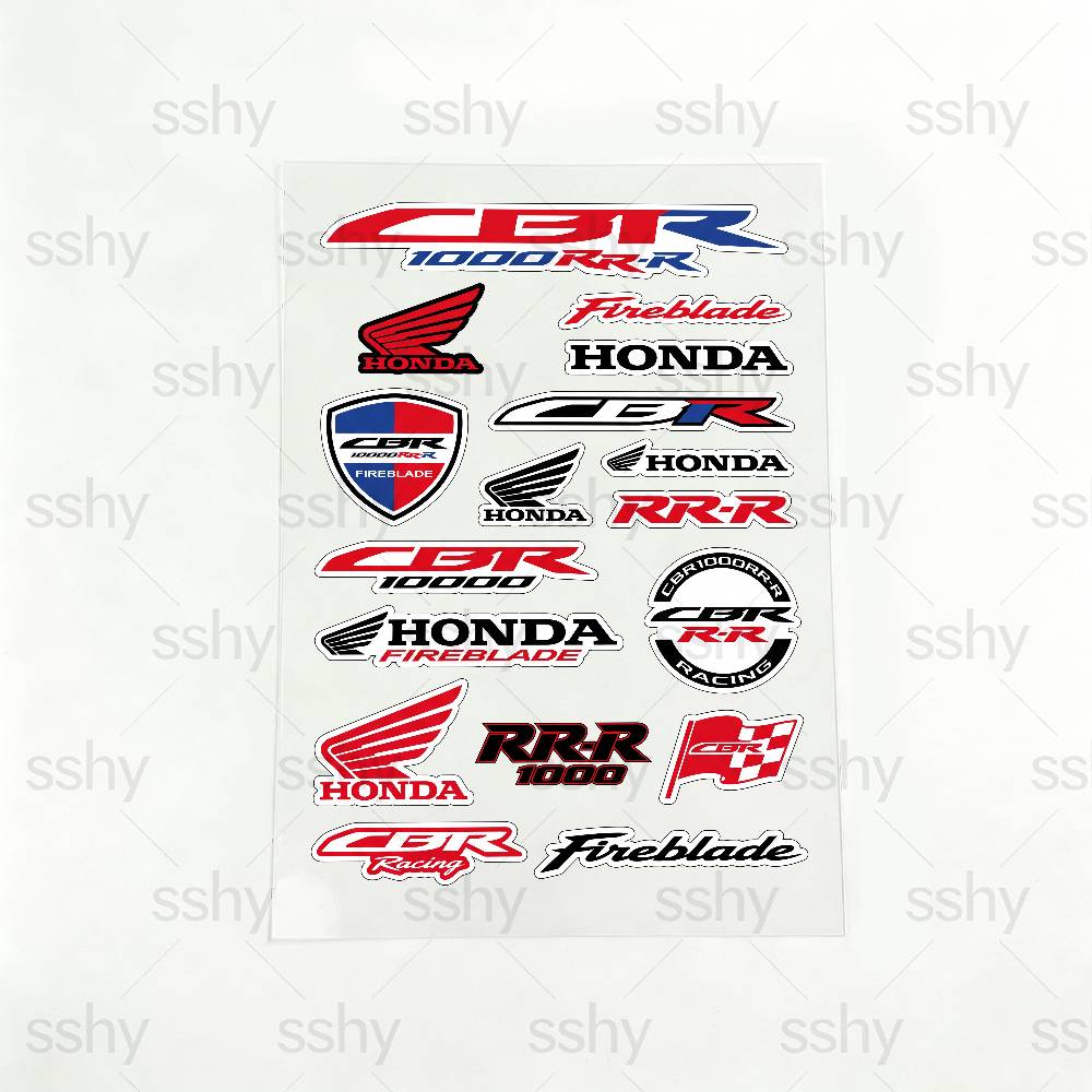 TMBCU1 FOR HONDA CBR1000RR-R Motorcycle Reflective Stickers Waterproof Decals for Helmet Scooter Fuel Tank Toolbox Racing 20x30cm