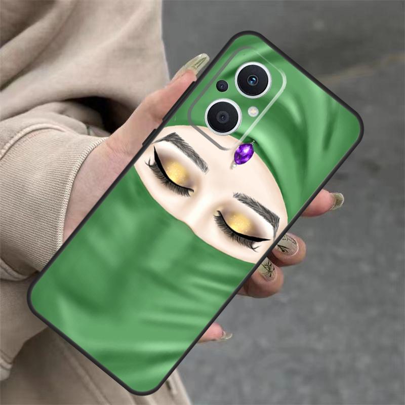 Muslim Islamic Arabic Hijab Girl Case For OPPO Reno 7 8 Lite 10 11 12 13 14 Pro 8T 12F 13F 14F OPPO Find X8 X6 X9 Pro Cover