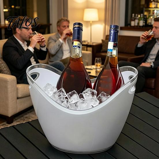 Secchiello per Ghiaccio a Doppio Strato, Conservazione del Freddo a Lunga Durata, con Doppi Manici Secchiello per Bevande, per Bevande Cocktail Bar Feste