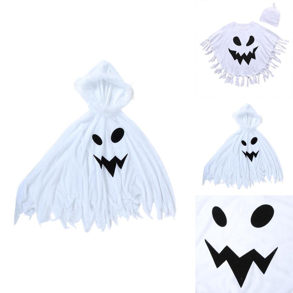 Halloween Geisterumhang Cape für Kinder Cosplay Kostüme Party Rollenspiel