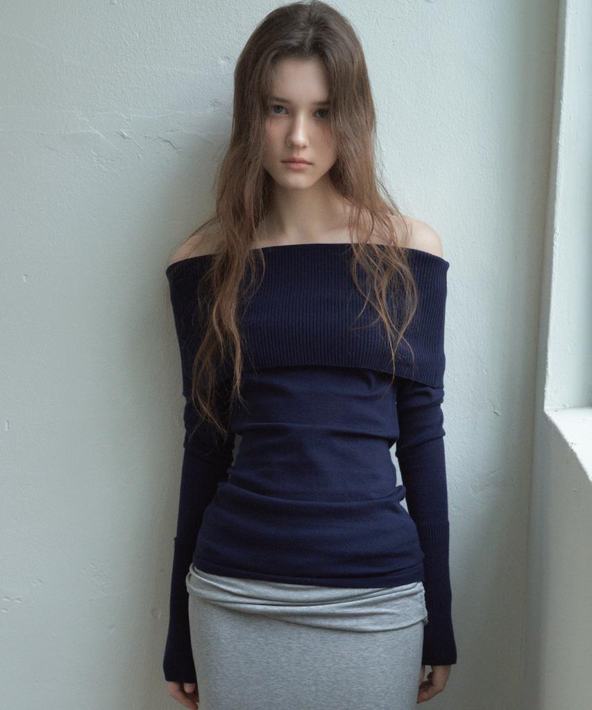 CITTA Every Day Wool Off-Shoulder Knit_Ctk252(4Color)