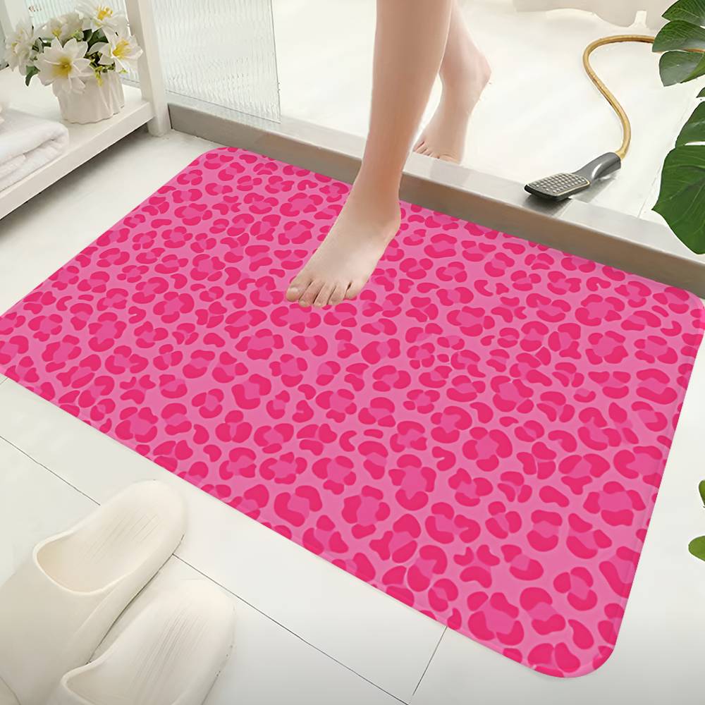 Anime Leopard Print Kitchen Mat Kids Room Bedroom Decoration Balcony Anti-Slip Doormat Living Room Alfombra