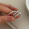 Sterling Silver 925 Bead Ring - Simple, Fashionable Niche Design with Plain Band. No Fading.