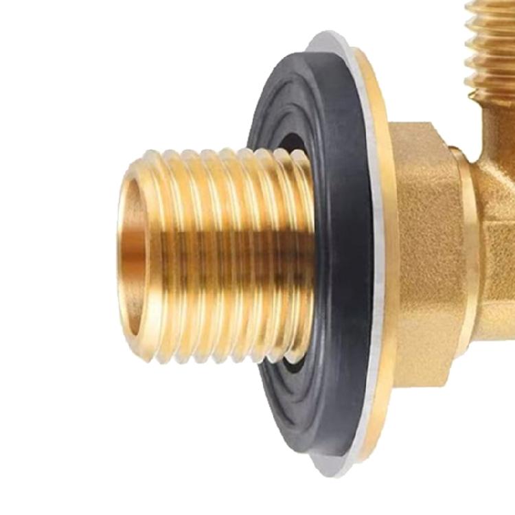 2Pcs Faucet 90 Degree Elbow Joint Cold and Hot Inlet Pipe Joint Brass 1/2inch Male Elbow Backsplash Mount Connector
