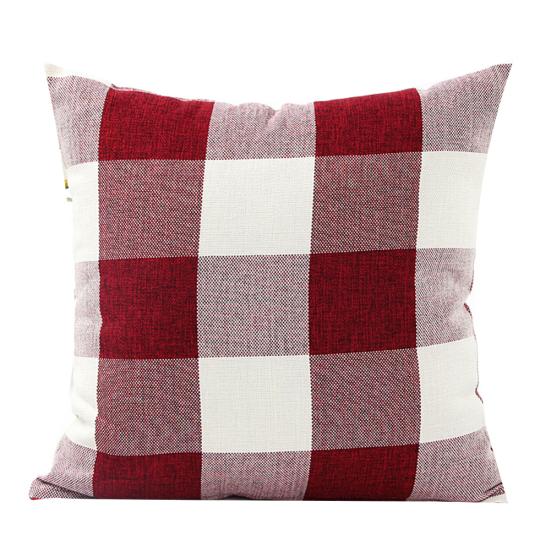 

45x45 см клетчатый принт, мягкая наволочка, чехол, подушка, диван-кровать, декор для автомобиля, кафе красный/белый
