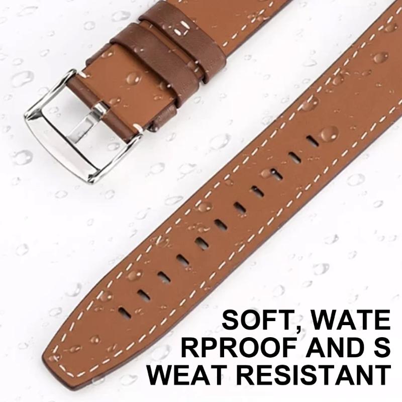Elegant 26mm Leather Watch Band Adjustable Quick Fit Strap Stylish Leather Wrist Strap Suitable for Smartwatches 7X 7 6X