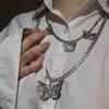 Design Punk Streetwear Butterfly Biker Chain Jeans Pants Fashion Women Key Chain Belt Double Layers Trousers Chain for Men Women