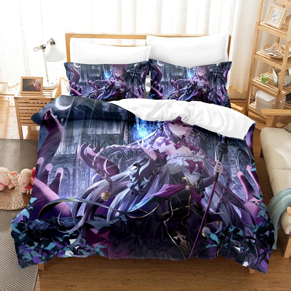 

Comforter 3D Print Game Epic Seven Bedding Set Comforter s Twin Full Queen King S Drop Ship Home Textile Comforter (quilt)-EU Single(135*200cm)3pcs