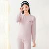 Teen comfortable velvet thermal underwear set boys' older children's long johns women's high school junior high school students cotton pure