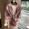 Spring And Summer Versatile Travel Personalized Printing With Comfortable Shawl Women'S Summer Thin Scarf Cape Silk Scarf Shawl Scarf