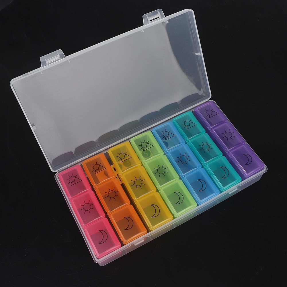 7 Day Week Pills Weekly Medicine Organizer  Tablet Storage Case Holder