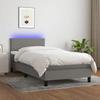 VidaXL Slat Bed Base with Mattress and LED, Upholstered Bed, Single Bed, Adult Bed for Interior Bedroom, 3132950