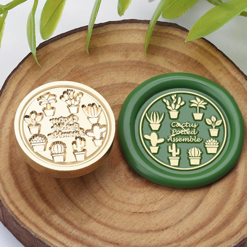 DIY Retro Antique Metal Plant Sealing Wax Seal Stamp For DIY Wedding Invitations Decor Ancient Wax Stamp Craft