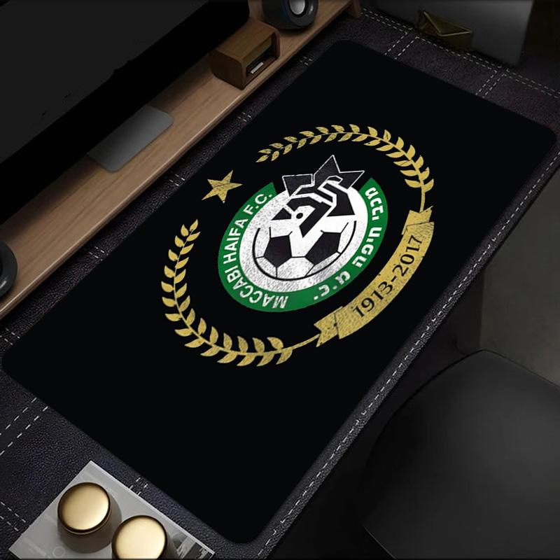 Maccabi Haifa Football Crest mouse pad, rubber base, esports desk mat, mouse pad for gamers and office use, gaming desk , easy to clean mat