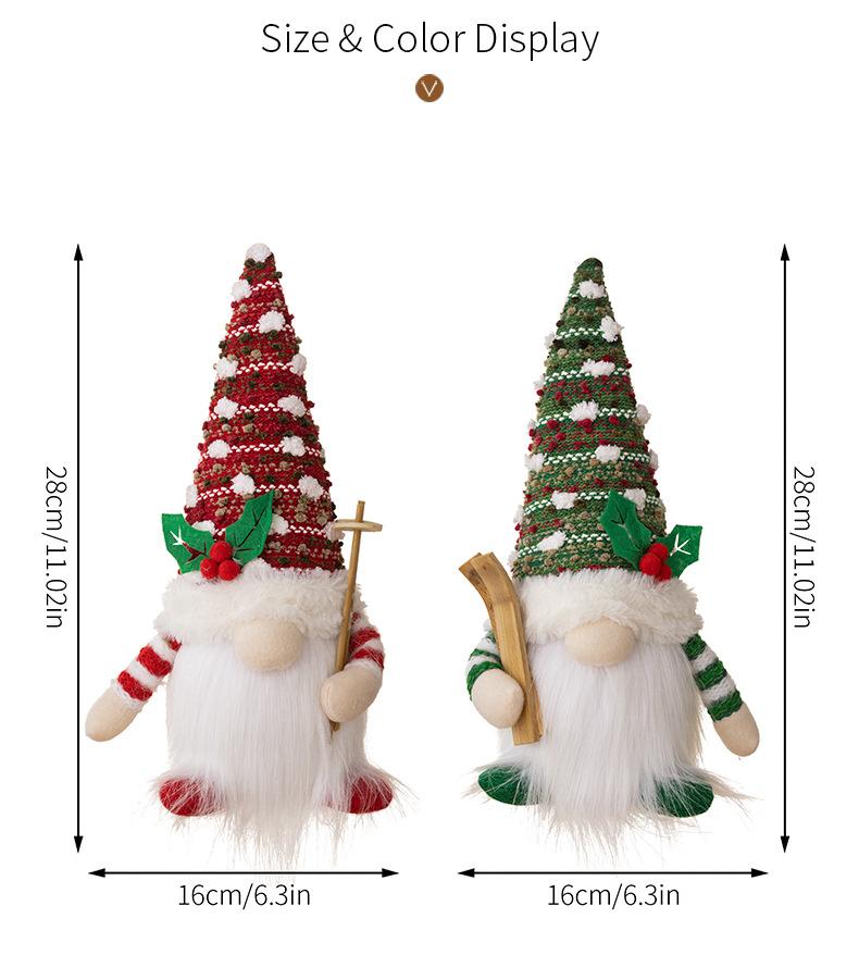 Christmas Gnomes Decorations with Battery Powered LED Lights for Home Christmas Gnomes Plush Dolls Elf Doll Xmas  Ornaments