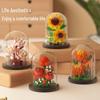 Luminous Micro-Particle Flower Building Blocks - Educational Toy & Gift for Girls