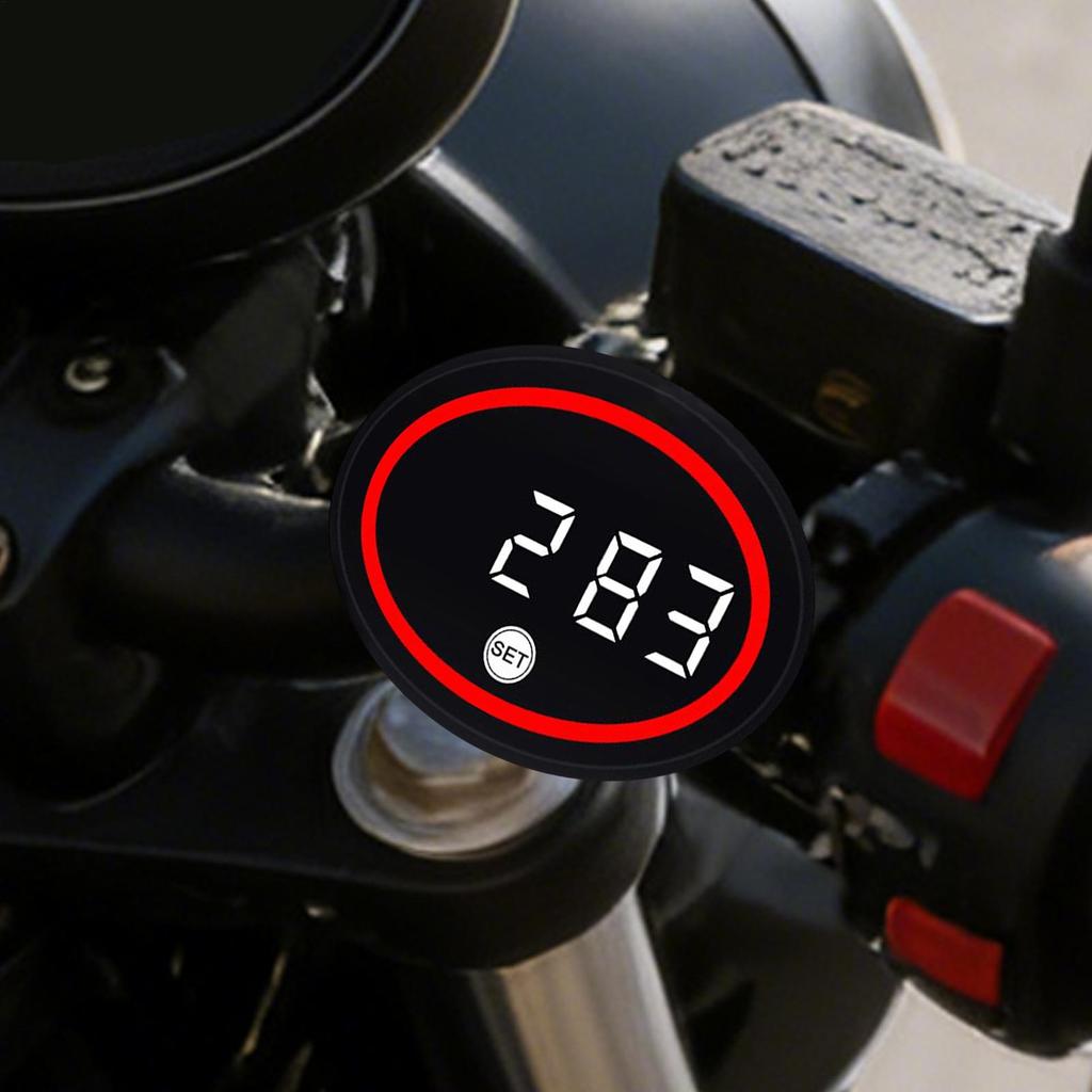 Clock For Motorcycle LED Display Small Motorbike Digital Clock Voltage Gauge For Women Teens Cycling Enthusiasts Commuting Urban