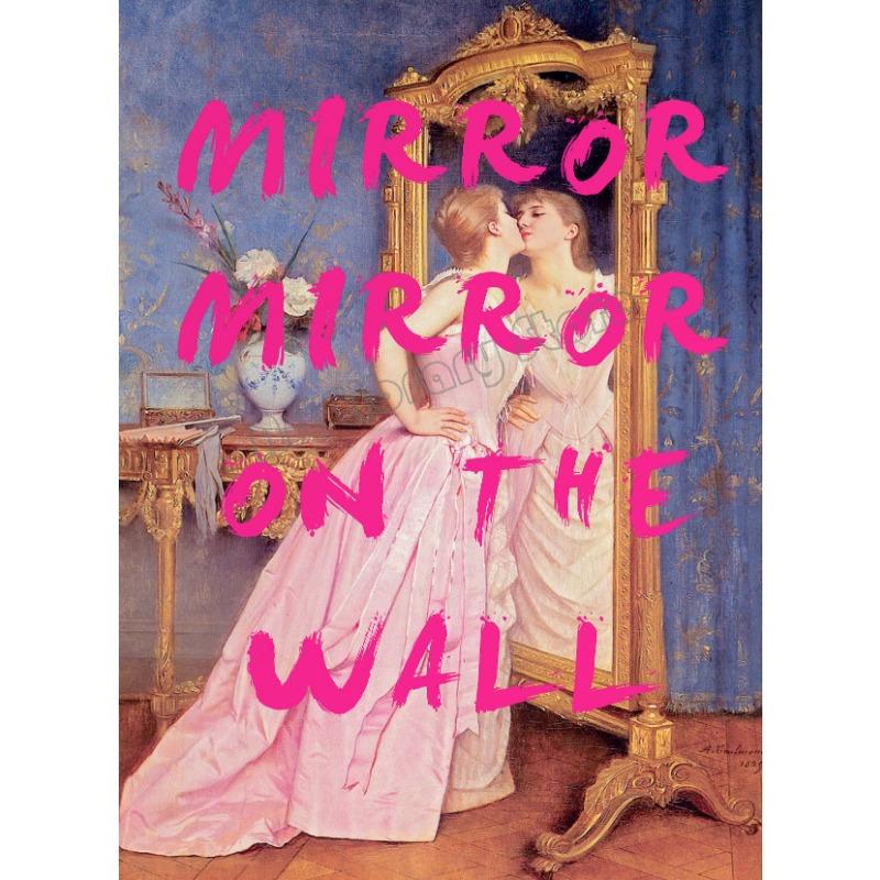 Funny Renaissance Artwork Shhh I'm Reading Bubble-Gum Lady Portrait Vintage Canvas Poster Wall Art Pictures Home Room Decor