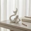 Desktop Ornament for Office 3D Printed Mermaid & Starfish Figurine, Exquisite Sculpture, Ocean Literary Style Room Decor Theme Home Fish Tank