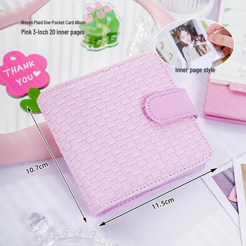 A5 PU Card Album - Chasing Stars: 3-inch Postcard & Idol Card Storage, Four-Grid Polaroid Album