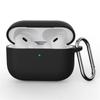 Hülle für AirPods Pro 3 - Silikon, Schwarz, Mit Karabiner