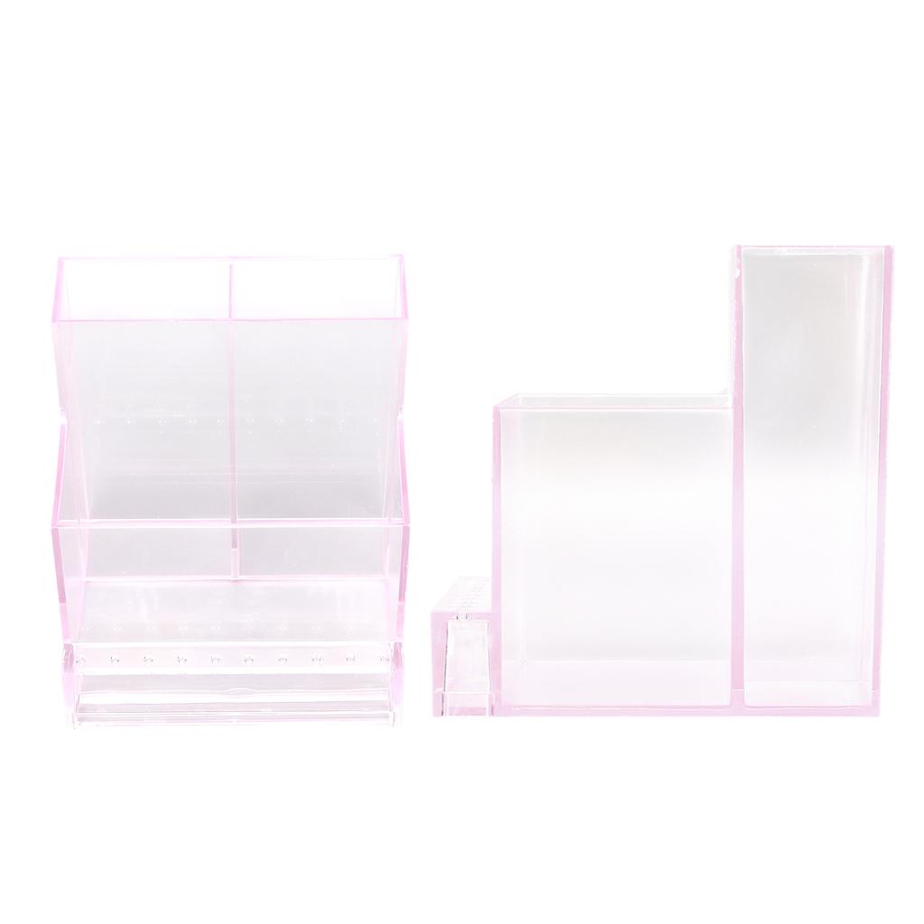 Nail Drill Machine Storage Box Acrylic Manicure Tool Storage Box Nail Art Storage Rack Pink