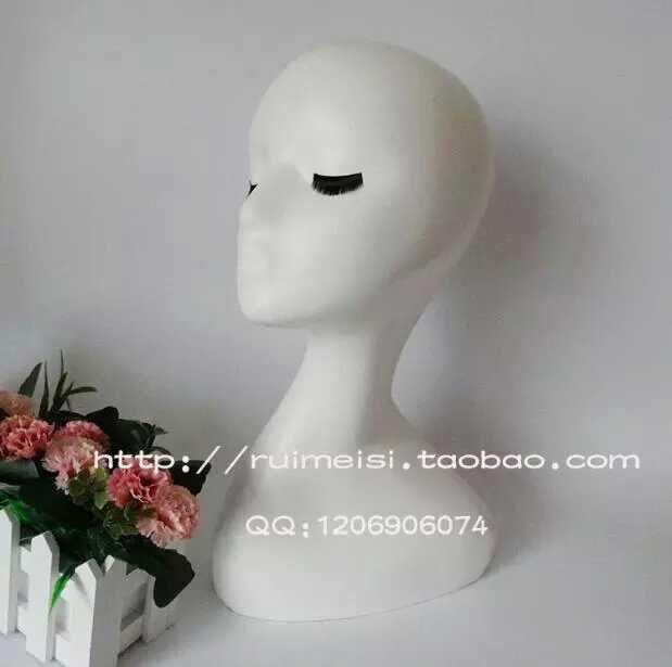 Jinruima 40cm Ženská manekýnová hlava pro vystavení paruk, klobouků a šátků