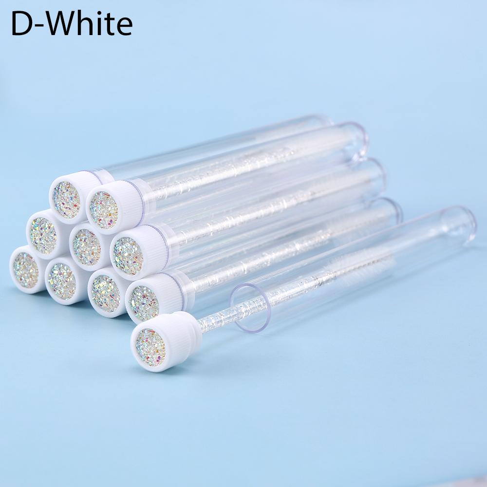 10/20Pc New Reusable Eyebrow Brush for Eyelash Extension Crystal Eyelash Brush Make Up Micro Drill Tube Mascara Stick Applicator