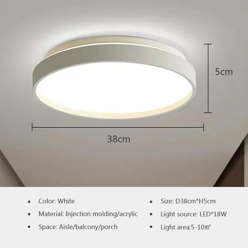 Nordische Runde Deckenleuchte für Schlafzimmer Wohnzimmer Küche Flur Gang Balkon Deckenleuchte Heimdekoration Beleuchtungskörper