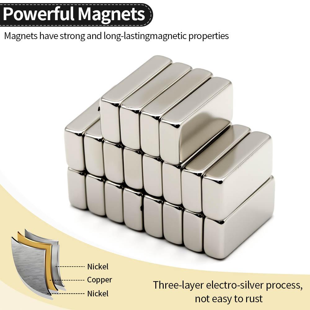 20x10x5mm Super Strong Neodymium Magnet N35 NdfeB Permanent Magnetic Imanes Block Powerful Magnets Refrigerator Magnet