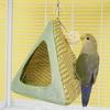 Ventilated Cloth Birdhouse For Parrots Hanging Decorative Nest Tent Triangular Shape Space Saving Cage Accessories
