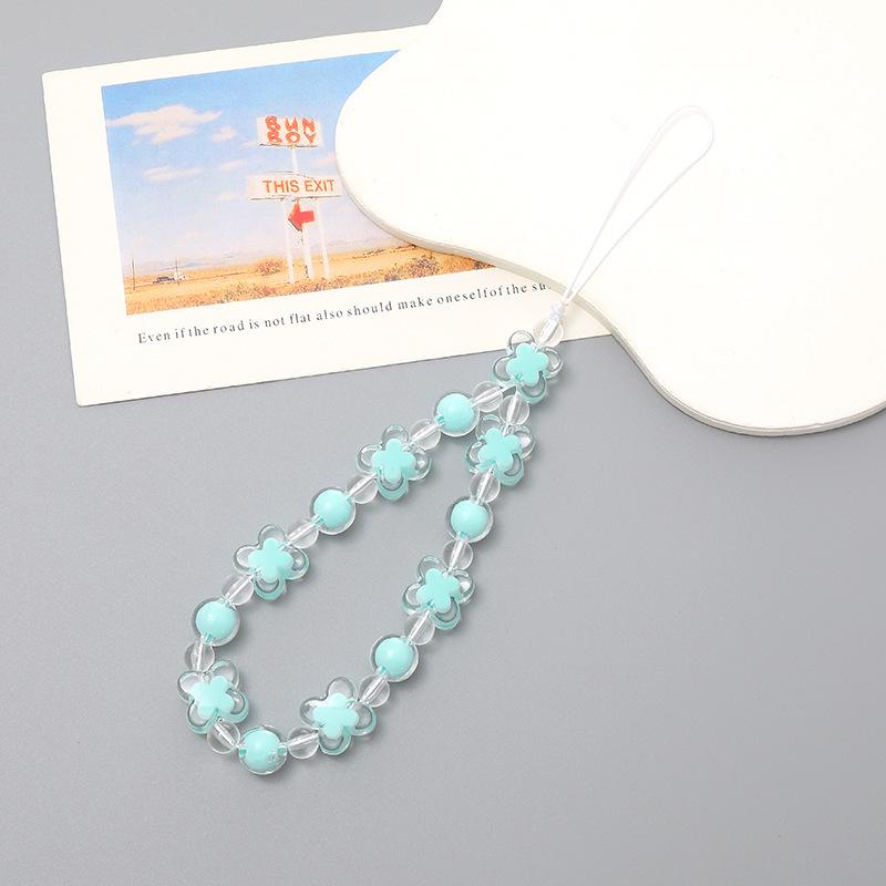 Pearl Bow Beaded Mobile Phone Lanyard Keychain Pendant Accessory