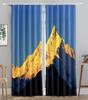 Shangri-la Snowy Mountain Landscape Blackout Window Panel Curtain designed for Living Room Space Bedroom Bathroom Kicthen Door Cupboard Decor Hooks