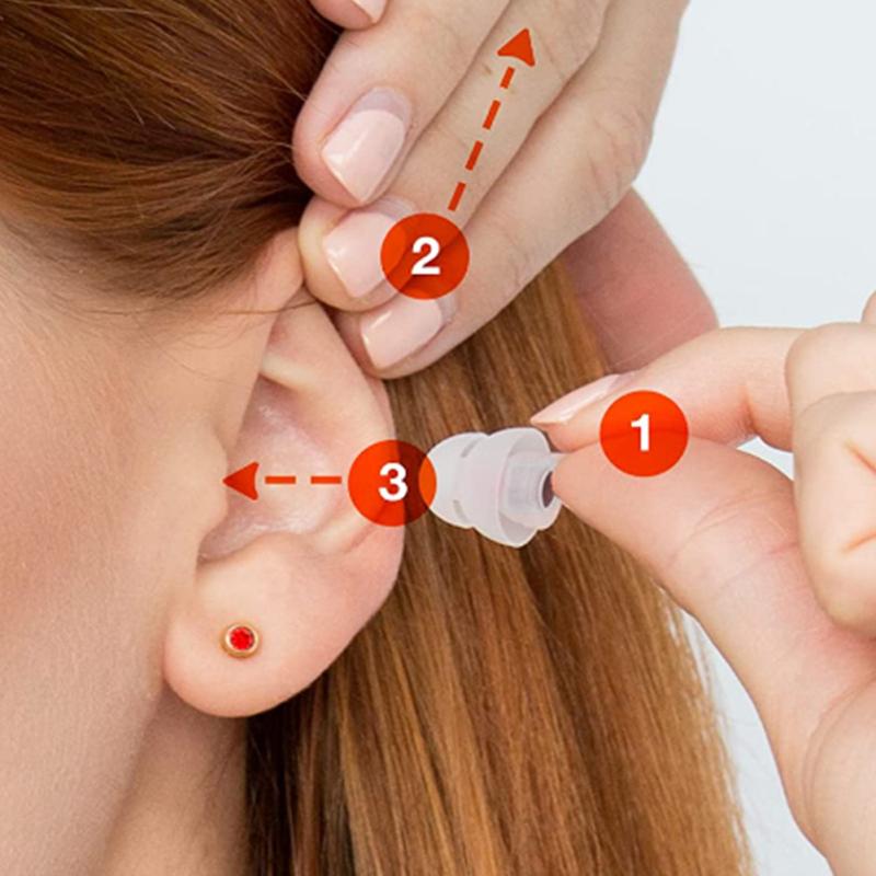 6 Sets Swimming Ear Plugs Professional Waterproof Reusable Silicone Earplugs Nose Clip Set With Case