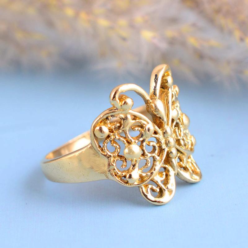 Butterfly Gold Brass Ring handmade Gift Ring fashion Jewelry