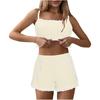 Women's Pajama Set Velvet Sexy Solid Color Shorts Two Piece Set
