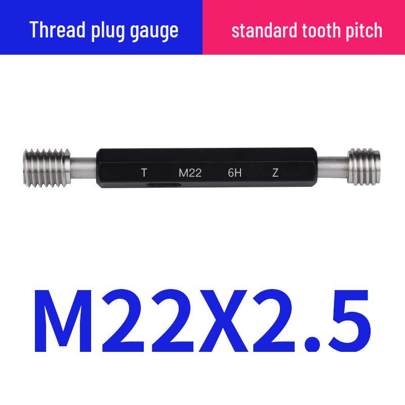 Metric 6H Thread Plug Gauge Go-No-Go Inspection Tool with Pointed Flat Head, M1-20