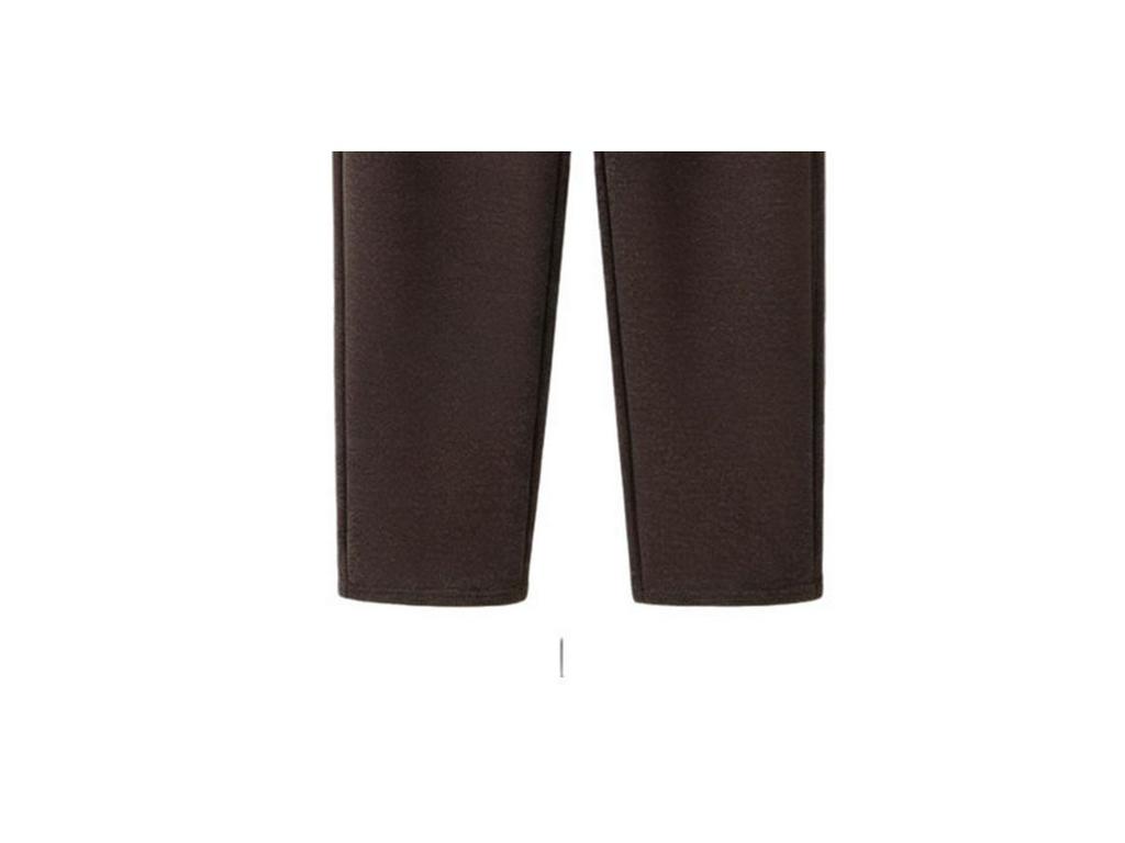 Middle-aged Women's Velvet-Lined Woolen Straight-Leg Pants for Autumn/Winter